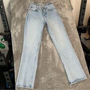 Abercrombie and Fitch Women’s Curve Love the Baggy Low Rise Blue Jeans Size 24